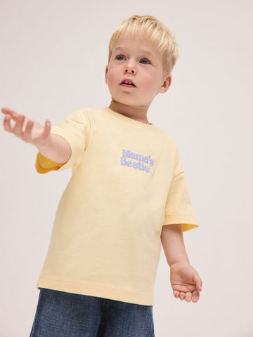 Yellow Mama's Bestie Short Sleeve Small Graphic T-Shirt (3mths-8yrs)