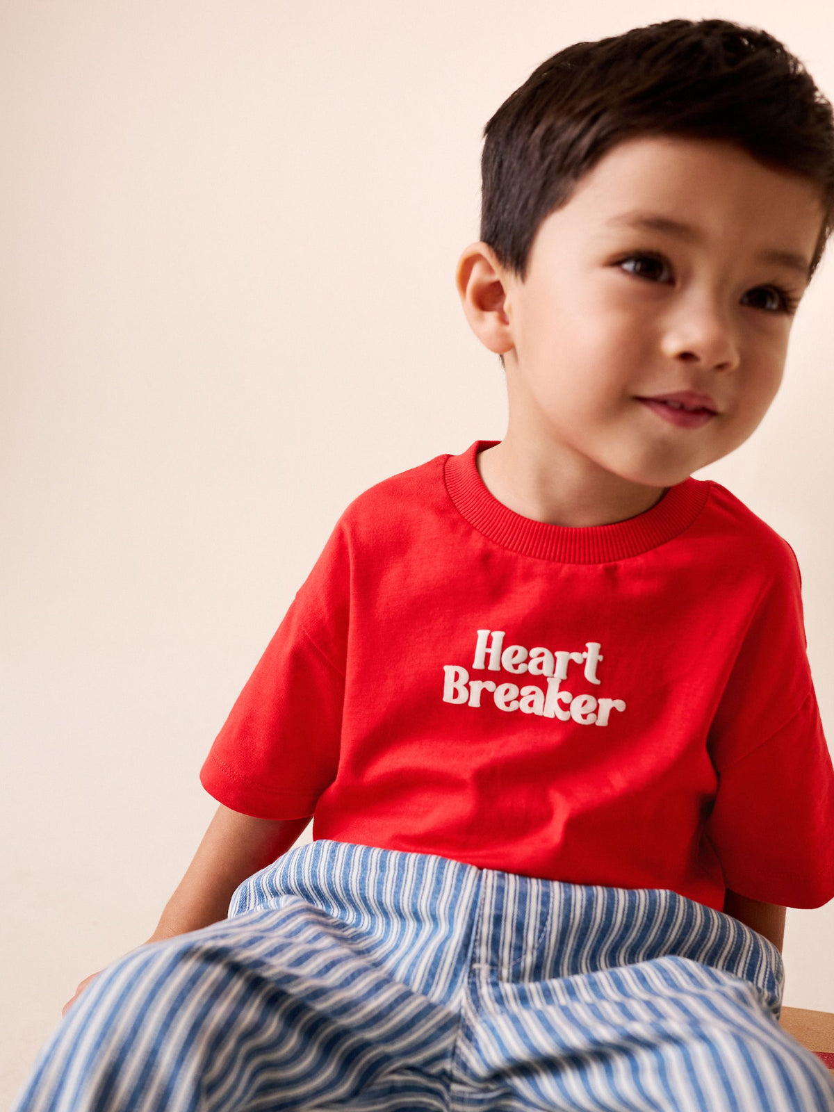 Red Heart Breaker Short Sleeve Small Graphic T-Shirt (3mths-7yrs)