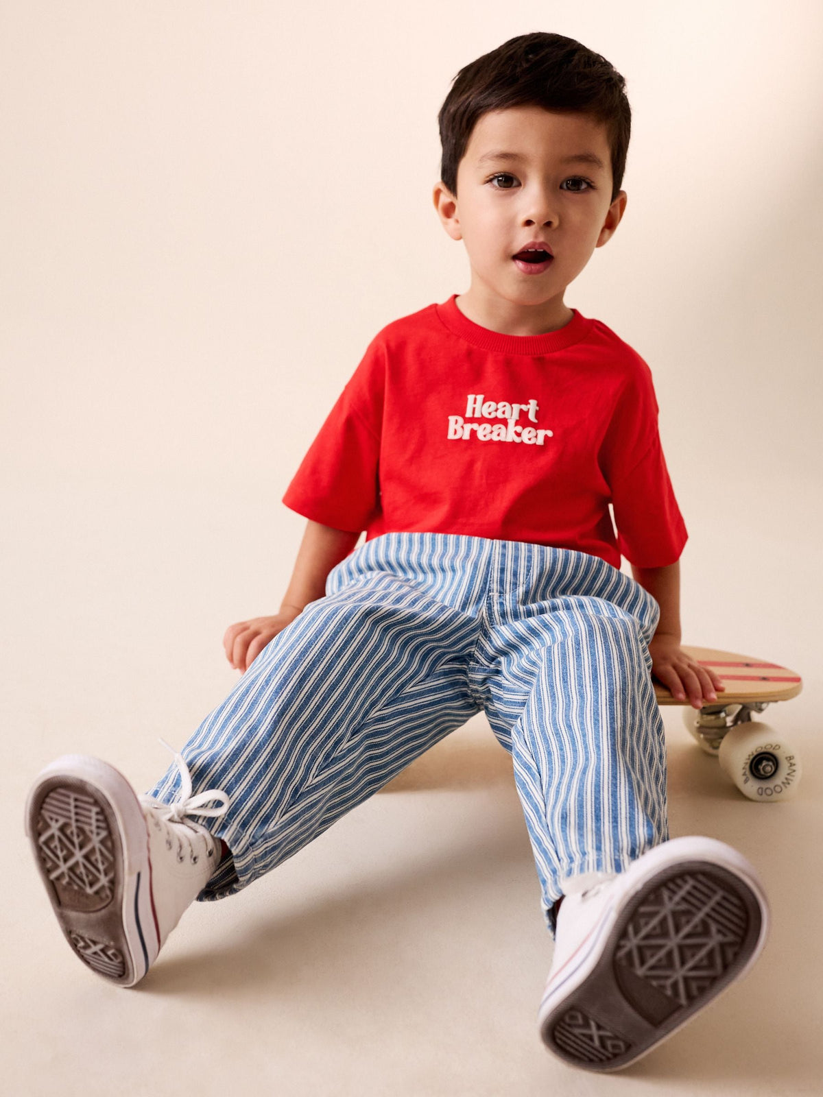 Red Heart Breaker Short Sleeve Small Graphic T-Shirt (3mths-7yrs)