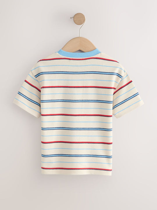 White/Red/Blue Short Sleeve Stripe T-Shirt (3mths-7yrs) (3mths-7yrs)
