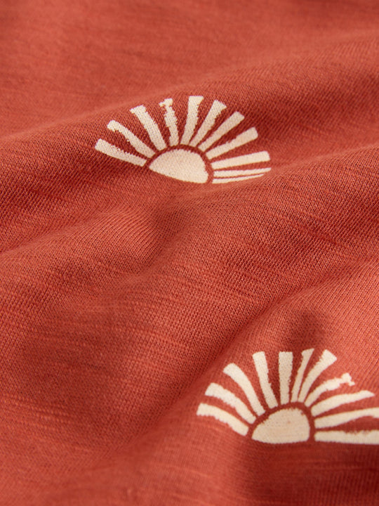 Rust Red Sun Short Sleeve All-Over Print T-Shirt (3 Month-7 Years) (3mths-7yrs)