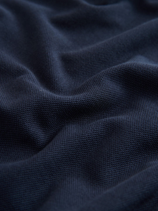 Navy Blue Bear Embroidery Short Sleeve Polo Shirt (3mths-7yrs)