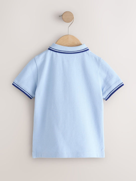 Blue Bear Short Sleeve Polo Shirt (3mths-7yrs)