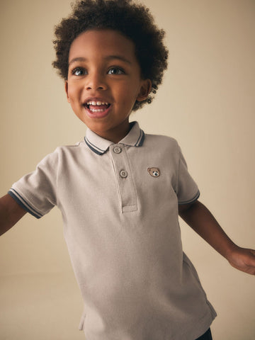 Stone Bear Short Sleeve Polo Shirt (3mths-7yrs)