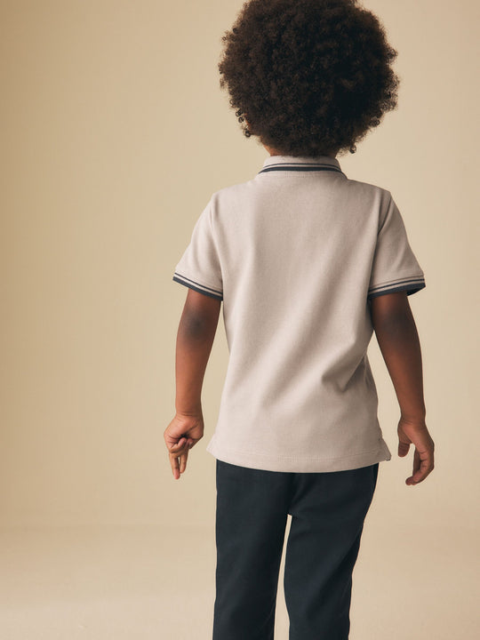 Stone Bear Short Sleeve Polo Shirt (3mths-7yrs)