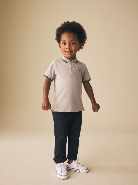 Stone Bear Short Sleeve Polo Shirt (3mths-7yrs)