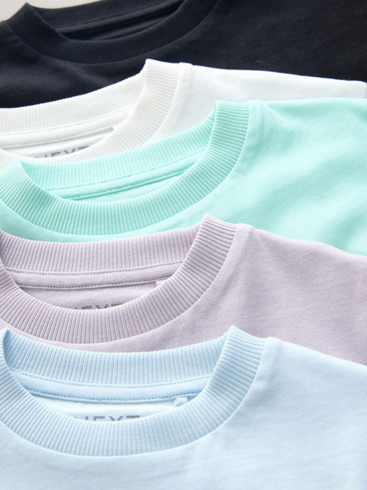White/Blue/Green/Black/Purple Small Short Sleeve Graphic T-Shirts 5 Pack (3mths-7yrs)