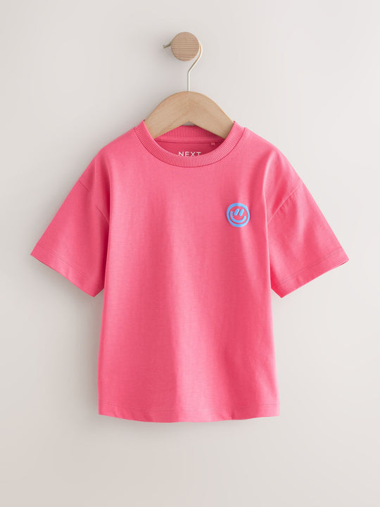 Green/Charcoal/Stone/Pink/Brown Small Short Sleeve Graphic T-Shirts 5 Pack (3mths-7yrs)