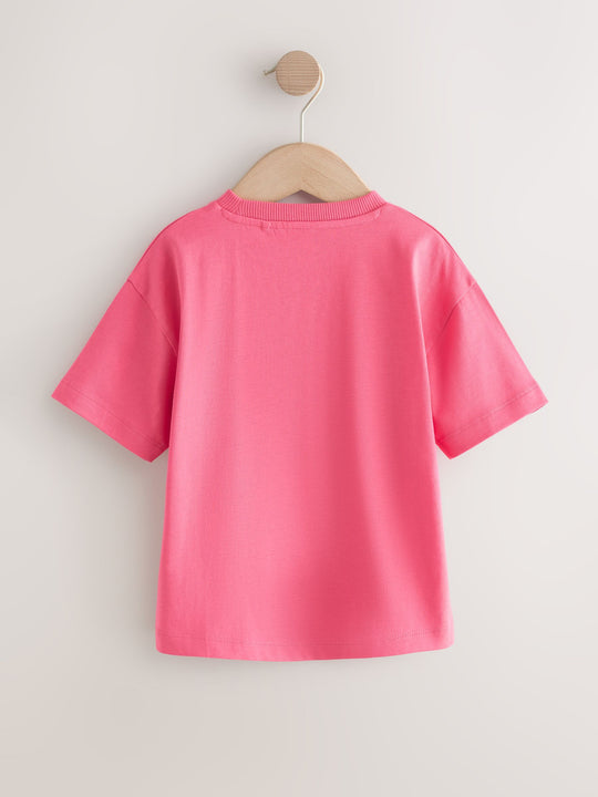 Green/Charocal/Stone/Pink/Brown Small Short Sleeve Graphic T-Shirts 5 Pack (3mths-7yrs)