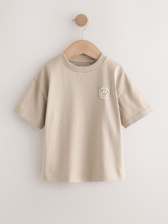 Green/Charcoal/Stone/Pink/Brown Small Short Sleeve Graphic T-Shirts 5 Pack (3mths-7yrs)
