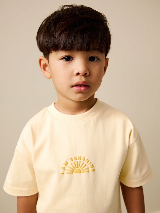 Yellow Sunshine Short Sleeve T-Shirt and Lightweight Joggers Set (3mths-7yrs)