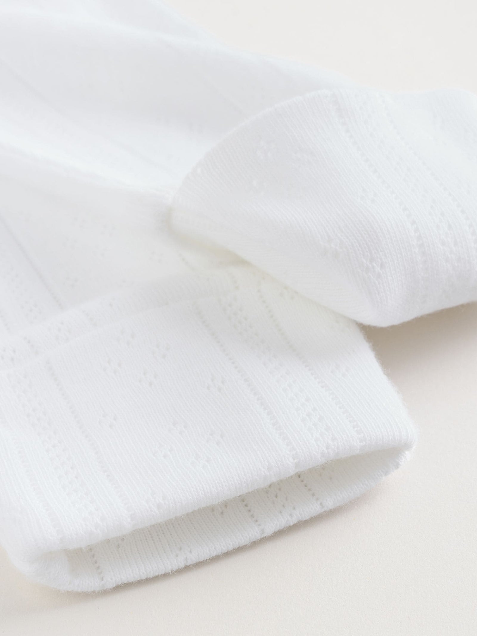 White Pointelle Baby Sleepsuits 3 Pack (0-18mths)