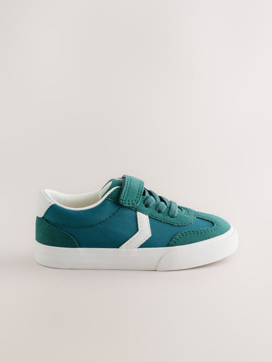 Dark Teal Standard Fit (F) Touch Fastening Elastic Lace Trainers