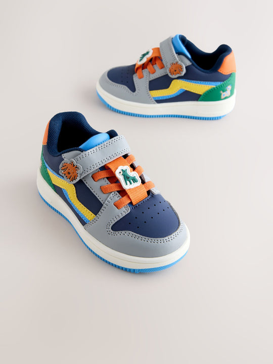 Navy Dogs Touch Fastening Elastic Lace Trainers
