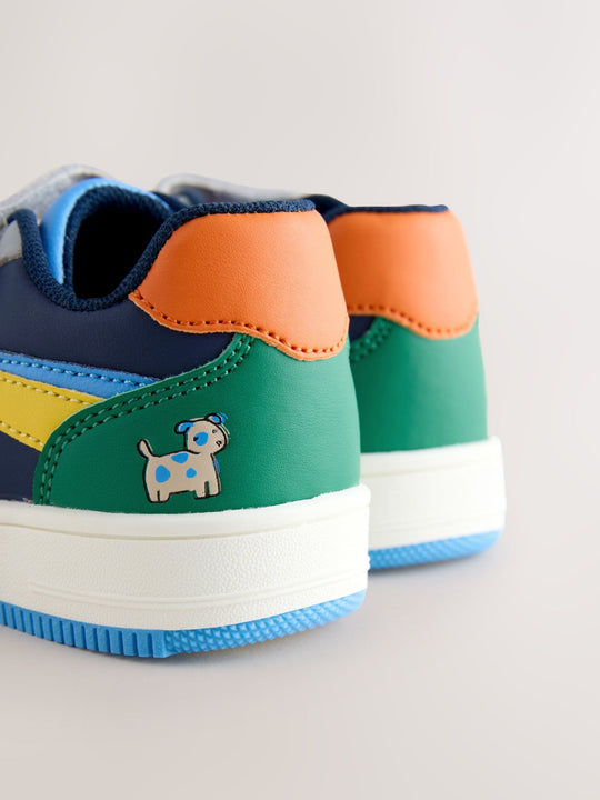 Navy Dogs Touch Fastening Elastic Lace Trainers