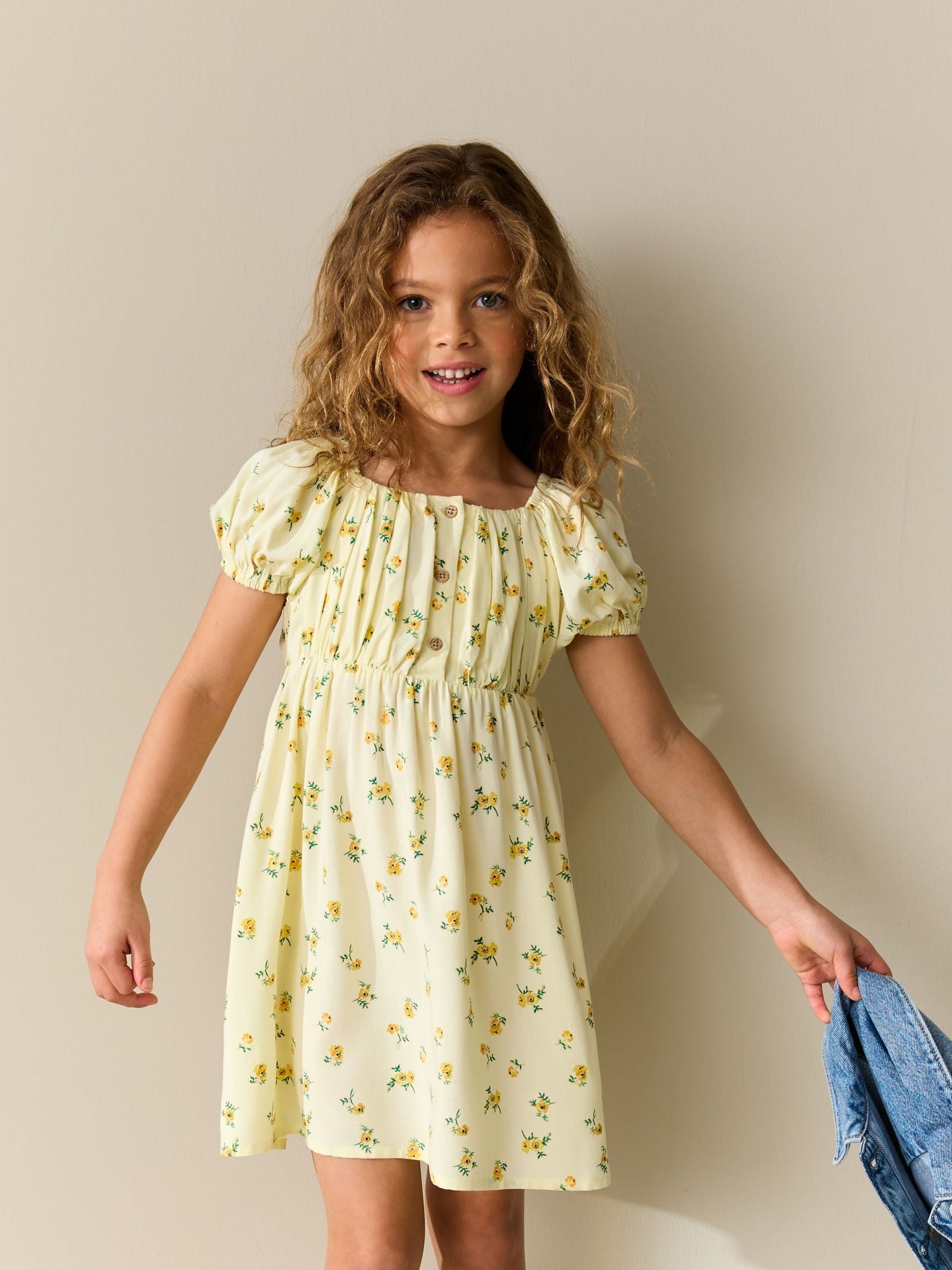 Yellow Short Sleeve Dress (3-16yrs)