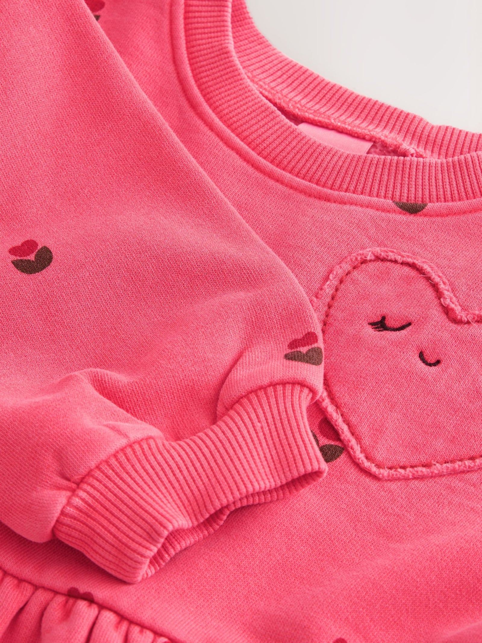 Pink Hearts Sweat Dress (3mths-7yrs)