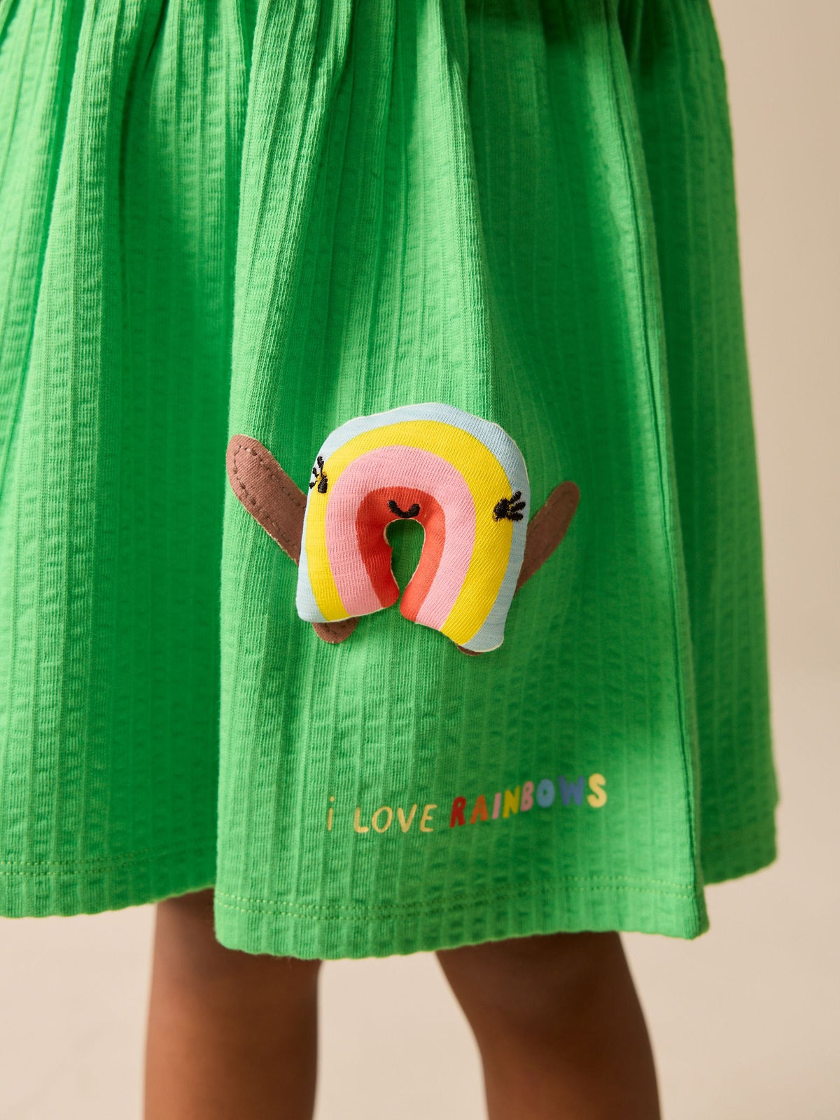 Green Rainbow Jersey Dress (3mths-7yrs)