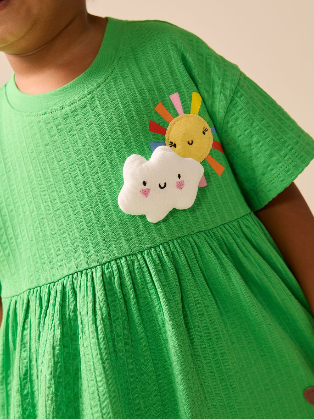 Green Rainbow Jersey Dress (3mths-7yrs)