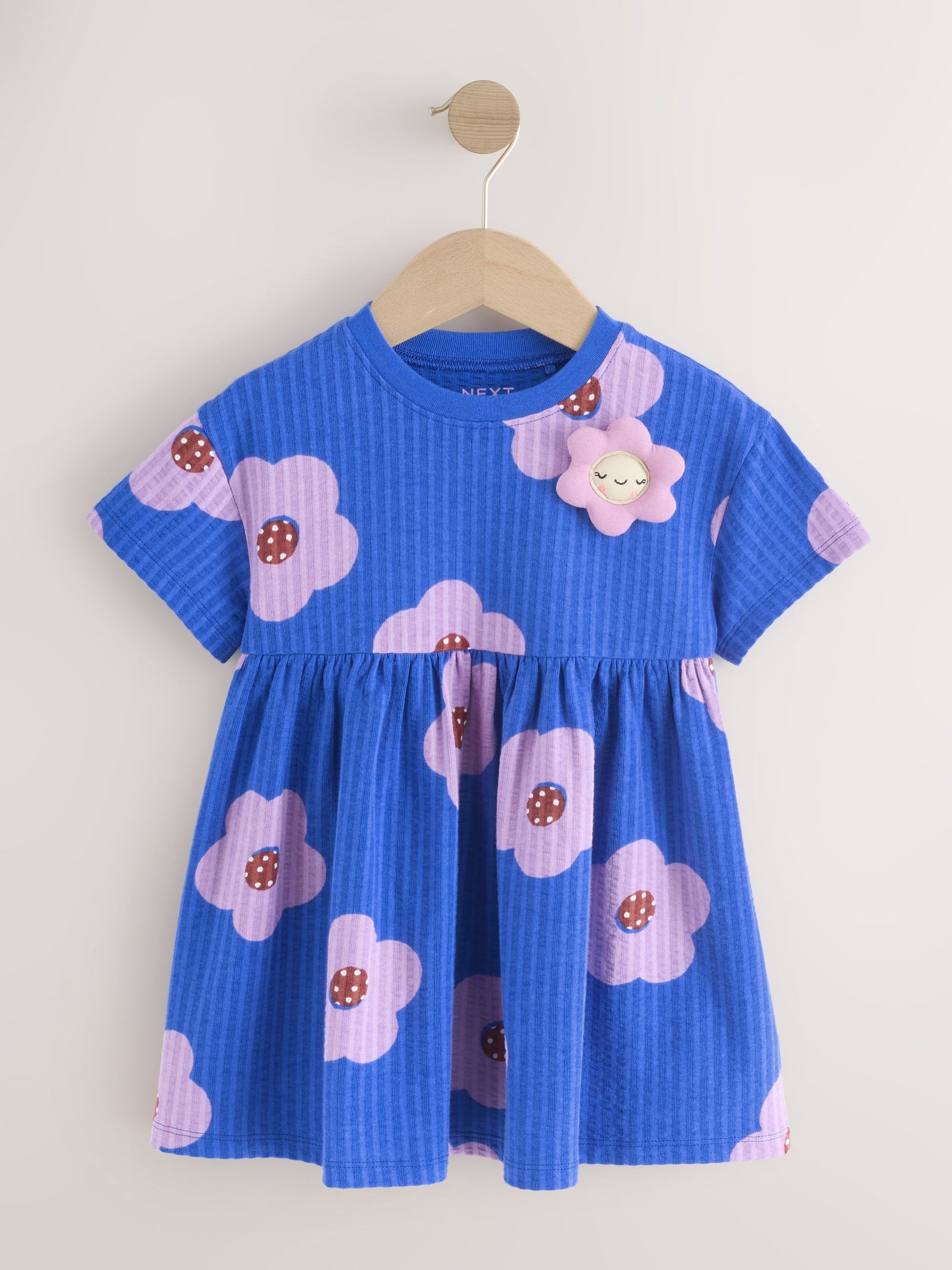 Blue Flower Jersey Dress (3mths-7yrs)