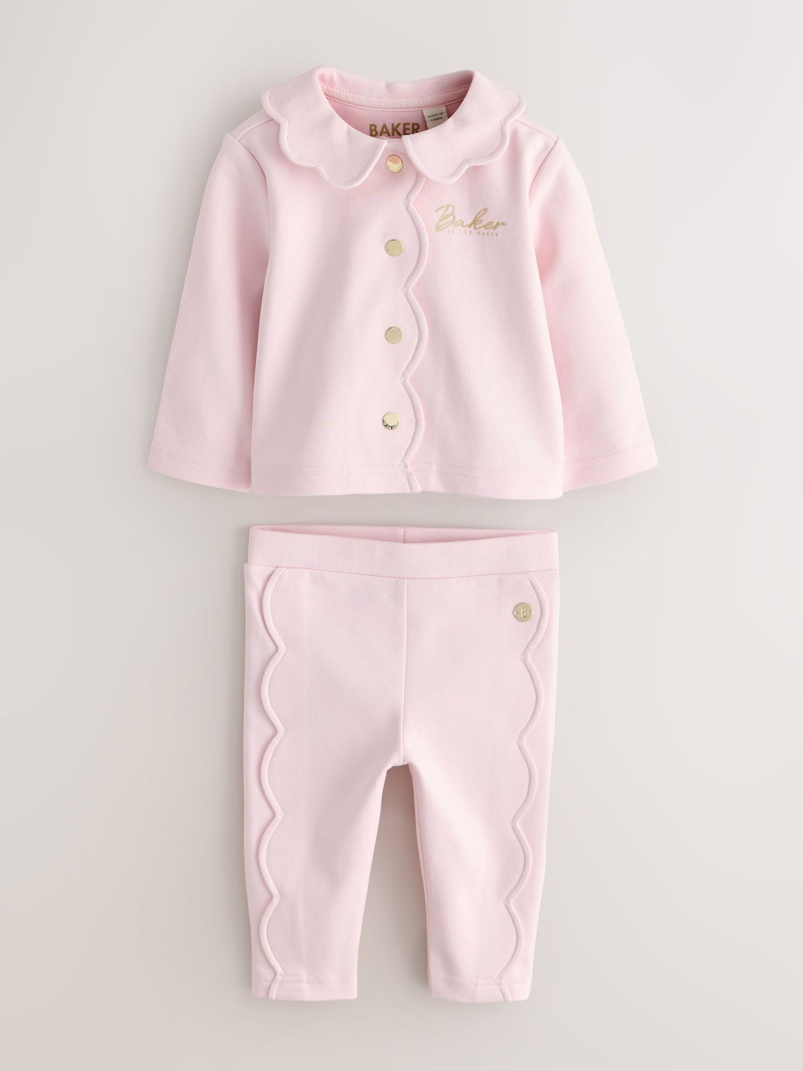 Baker by Ted Baker 2 Piece Scallop Edge Jacket & Leggings Ponte Set