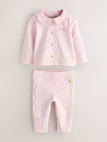 Baker by Ted Baker 2 Piece Scallop Edge Jacket & Leggings Ponte Set