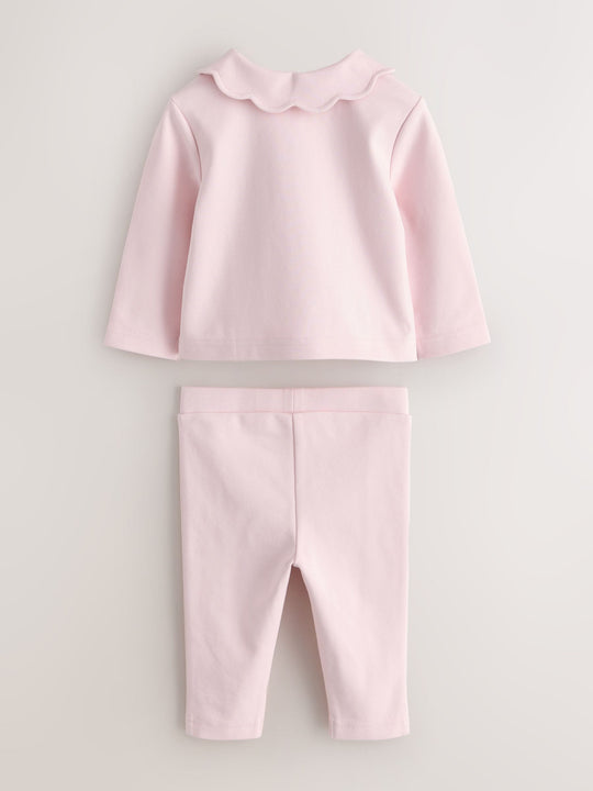 Baker by Ted Baker 2 Piece Scallop Edge Jacket & Leggings Ponte Set