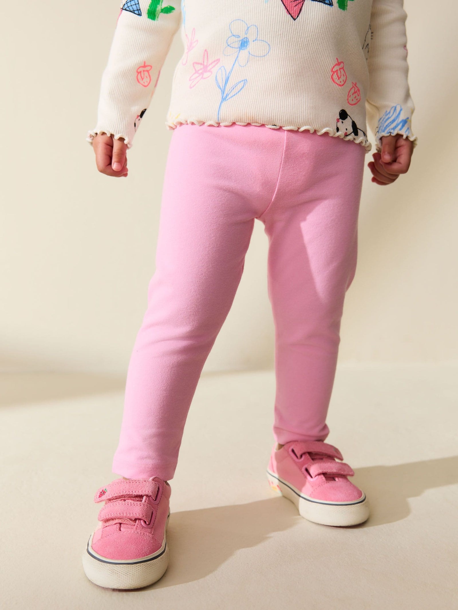 Sugar Pink Plain Leggings (3mths-7yrs)