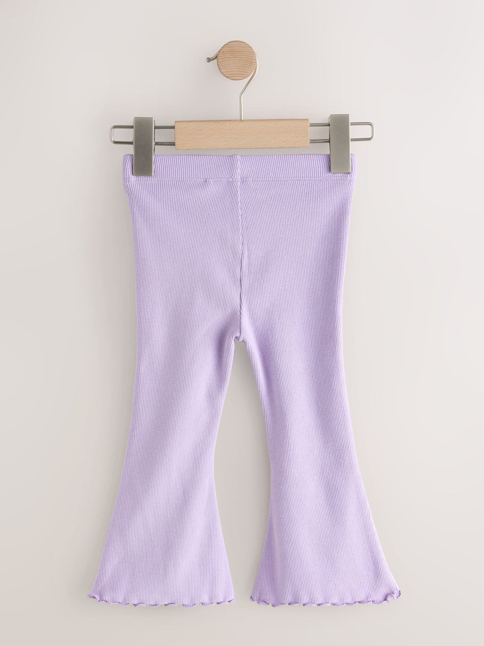 Lilac Purple Rib Flare Leggings (3mths-7yrs)