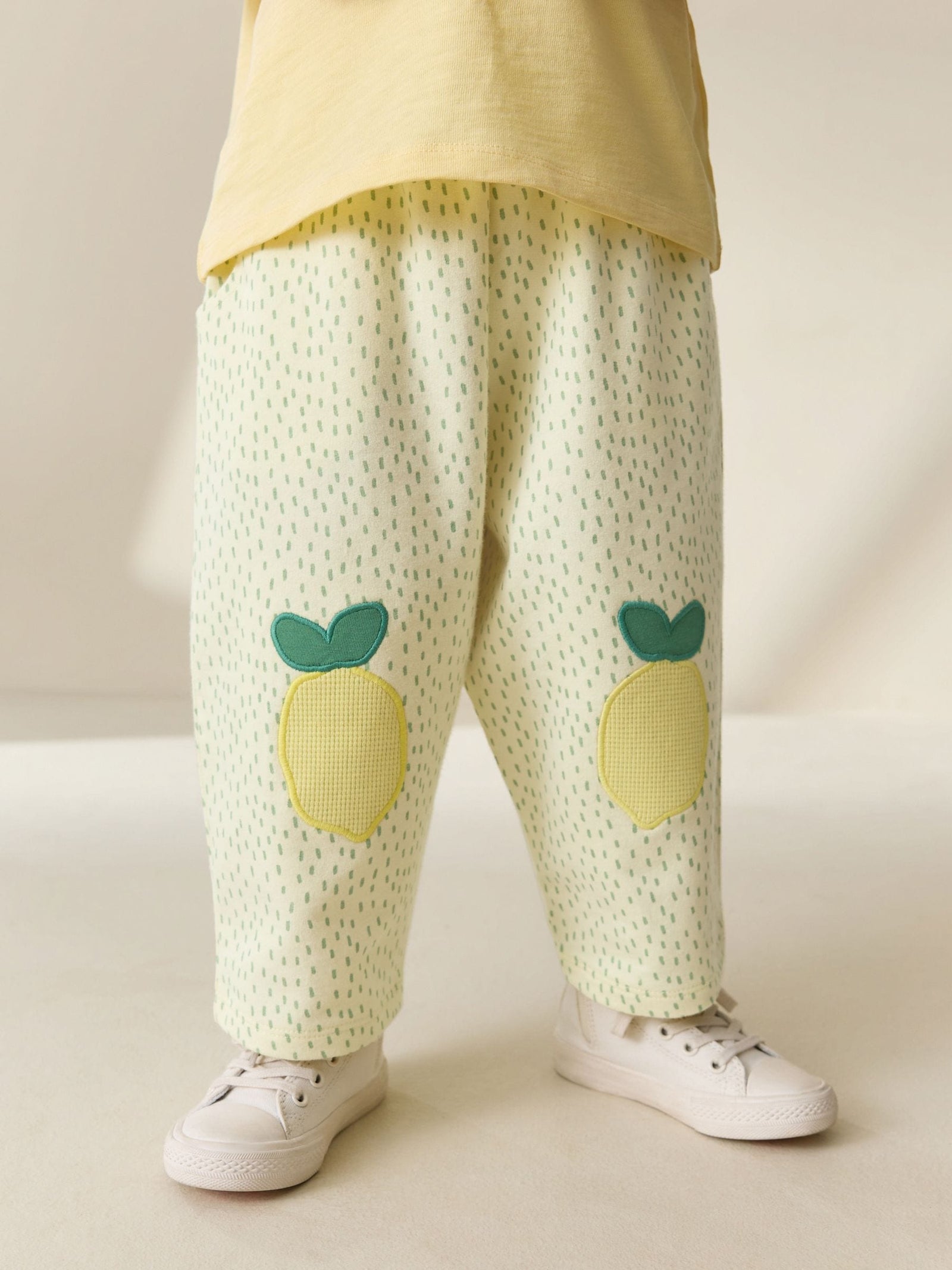 Yellow Lemons Embellished Barrel Trousers (3mths-7yrs)