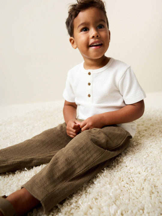 Tan Brown Textured Jersey Joggers (3mths-7yrs)