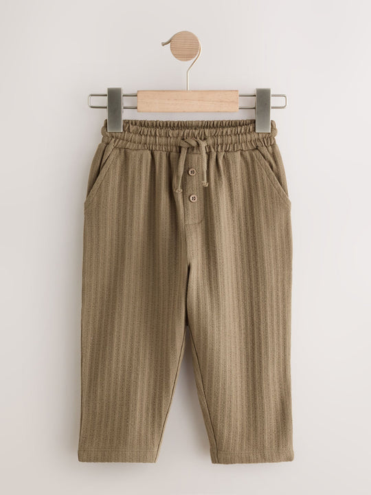 Tan Brown Textured Jersey Joggers (3mths-7yrs)