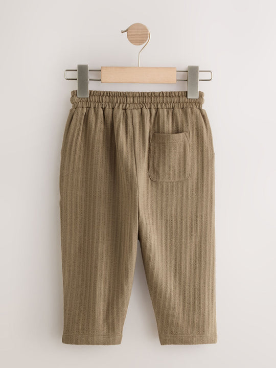 Tan Brown Textured Jersey Joggers (3mths-7yrs)