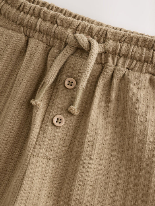 Tan Brown Textured Jersey Joggers (3mths-7yrs)