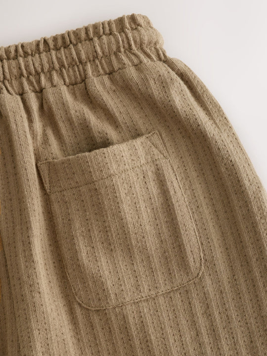 Tan Brown Textured Jersey Joggers (3mths-7yrs)