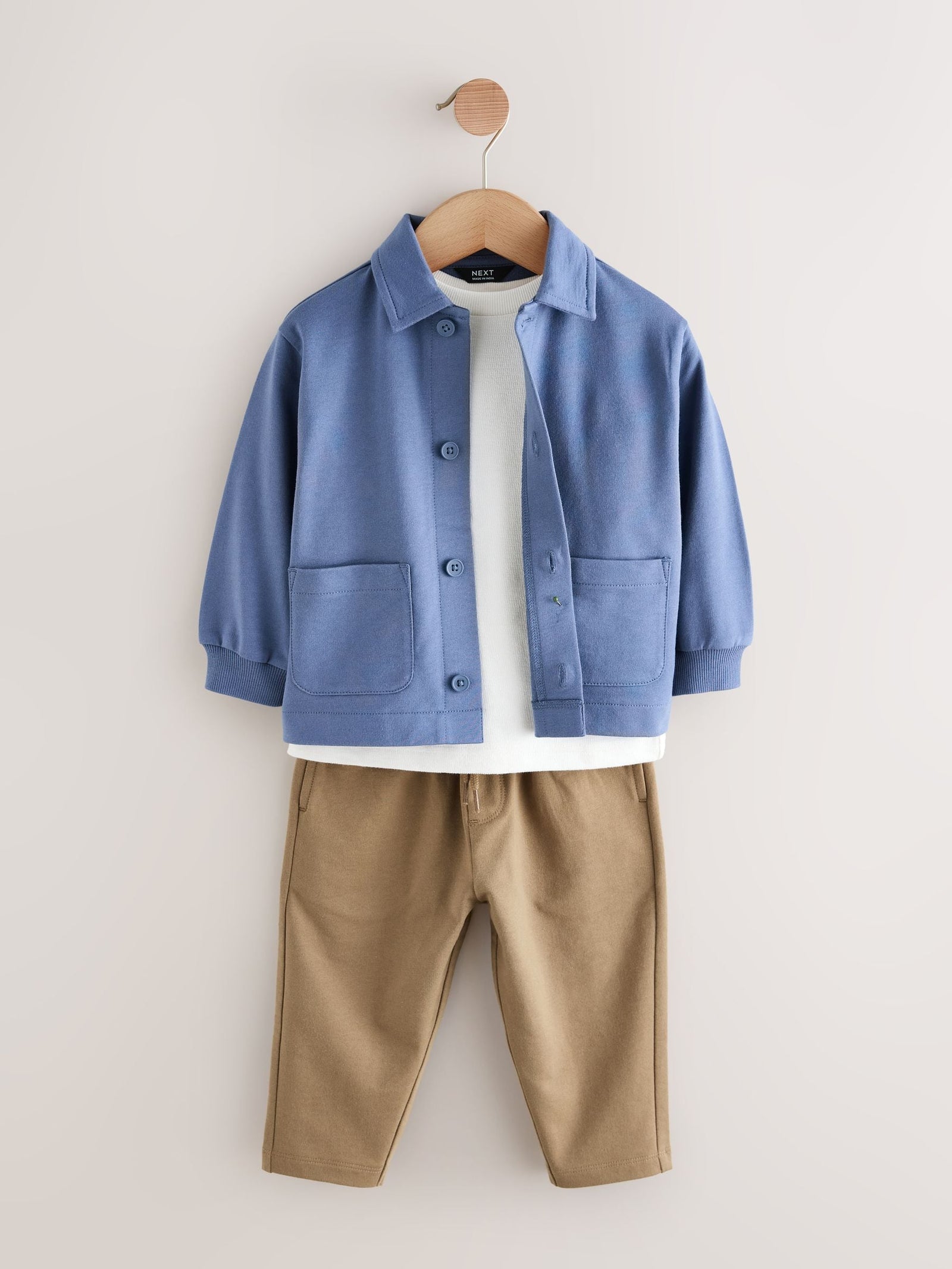 Blue Jersey Shirt T-Shirt and Joggers 3 Piece Set (3mths-7yrs)