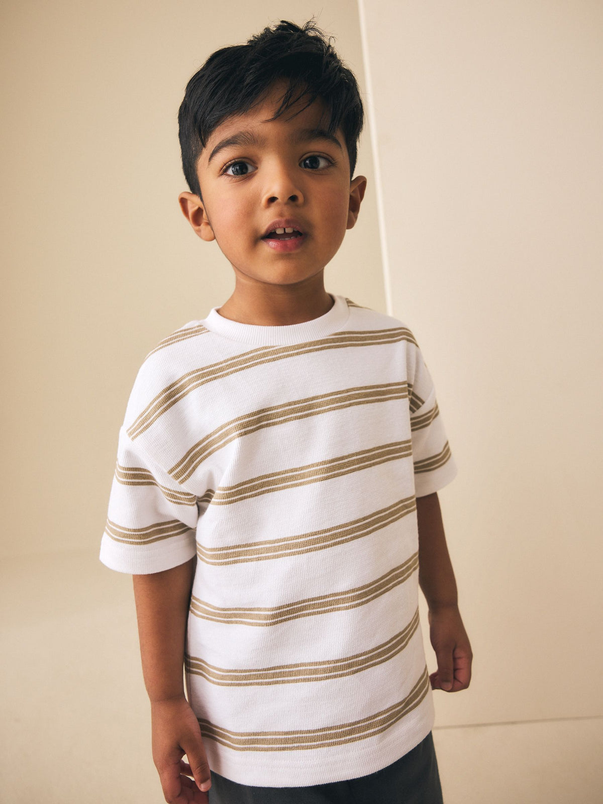 Tan Brown Jersey Shirt T-Shirt and Joggers 3 Piece Set (3mths-7yrs)