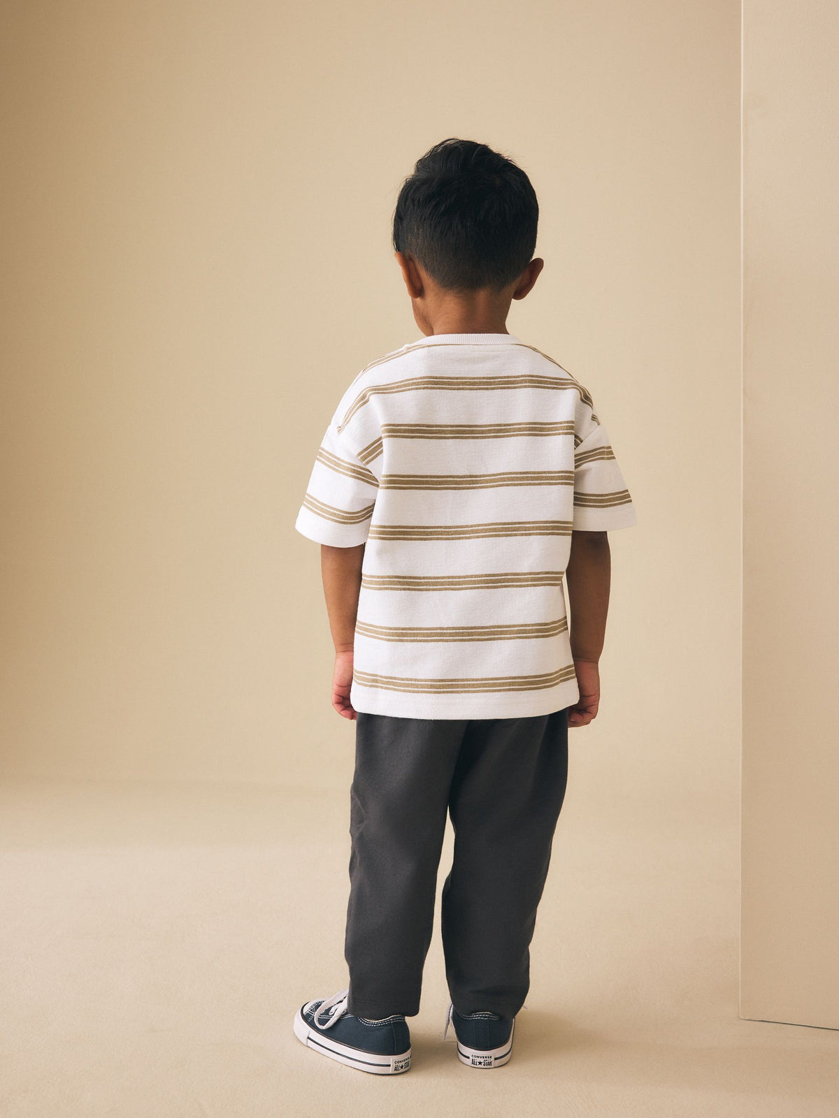 Tan Brown Jersey Shirt T-Shirt and Joggers 3 Piece Set (3mths-7yrs)
