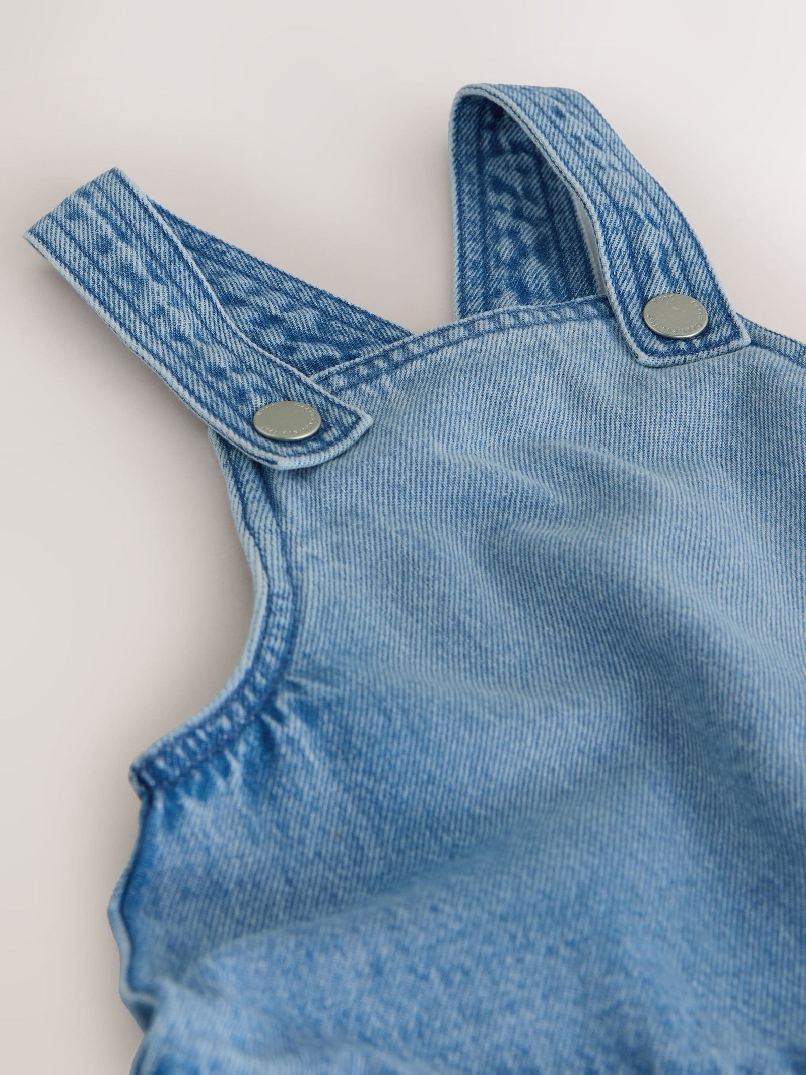 Mid Blue Denim Peplum Pinafore Dress (3mths-8yrs)