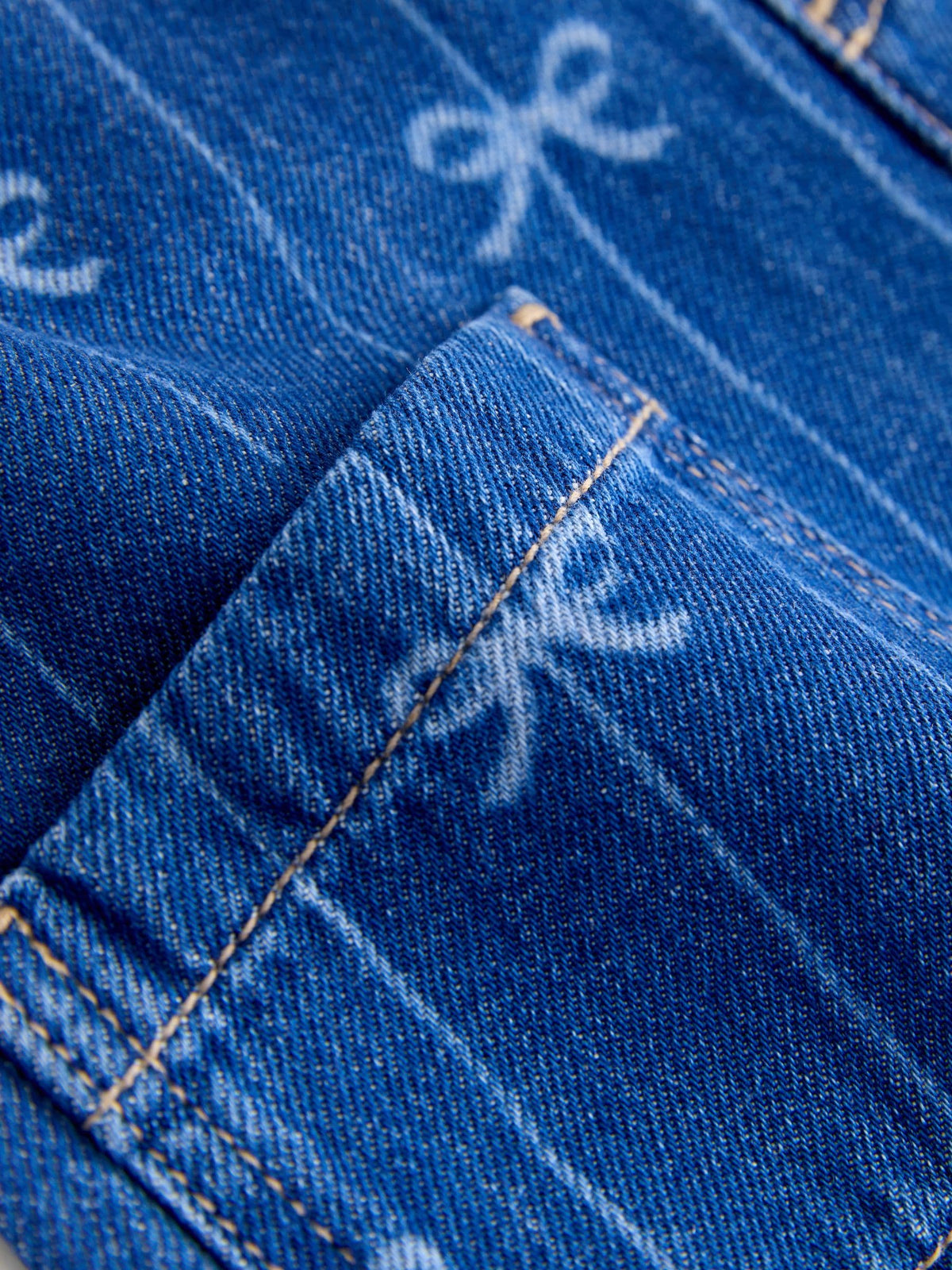 Bow Print Sleeveless Denim Jumpsuit (3mths-8yrs)