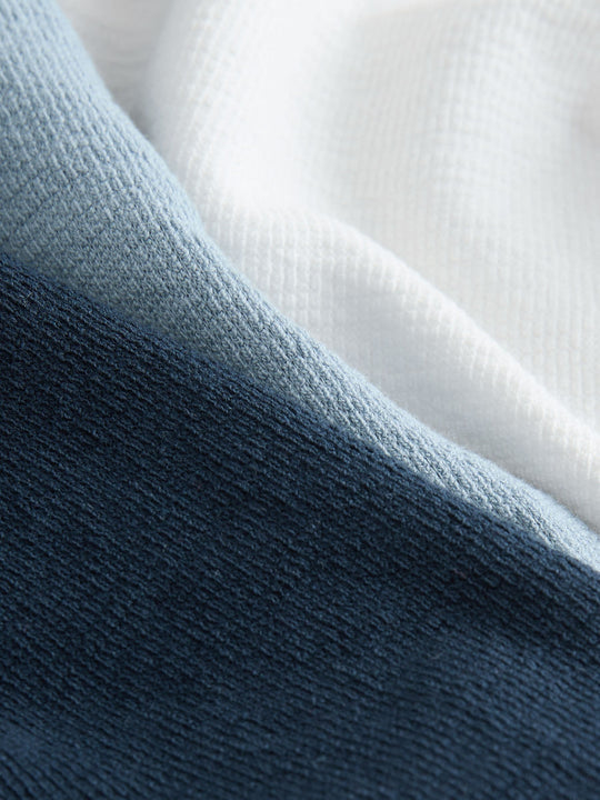 Navy/Blue/Stone Short Sleeve Henley Neck T-Shirts 3 Pack (3mths-7yrs)