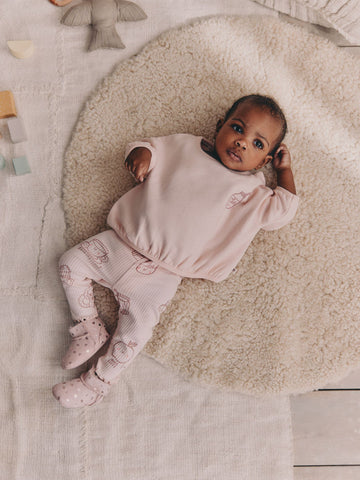 Pink Baby Sweatshirt and Leggings 2 Piece Set (0mths-2yrs) (0mths-2yrs)
