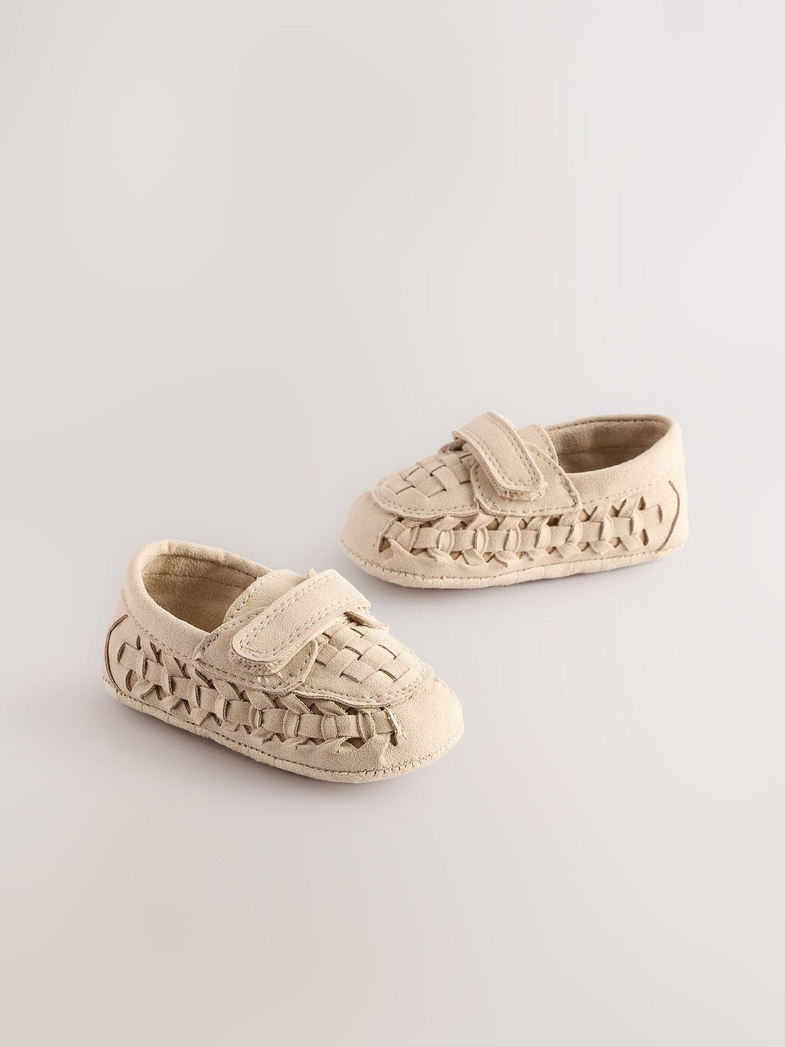 Neutral Touch Fastening Baby Woven Loafers (0-2mths)
