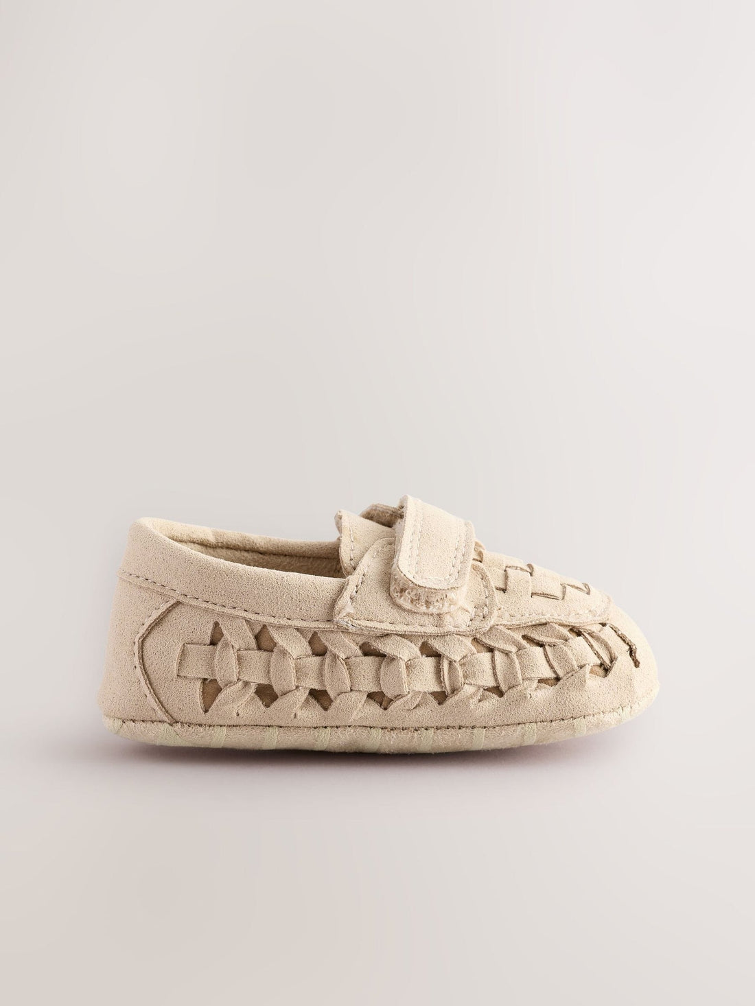 Neutral Touch Fastening Baby Woven Loafers (0-2mths)