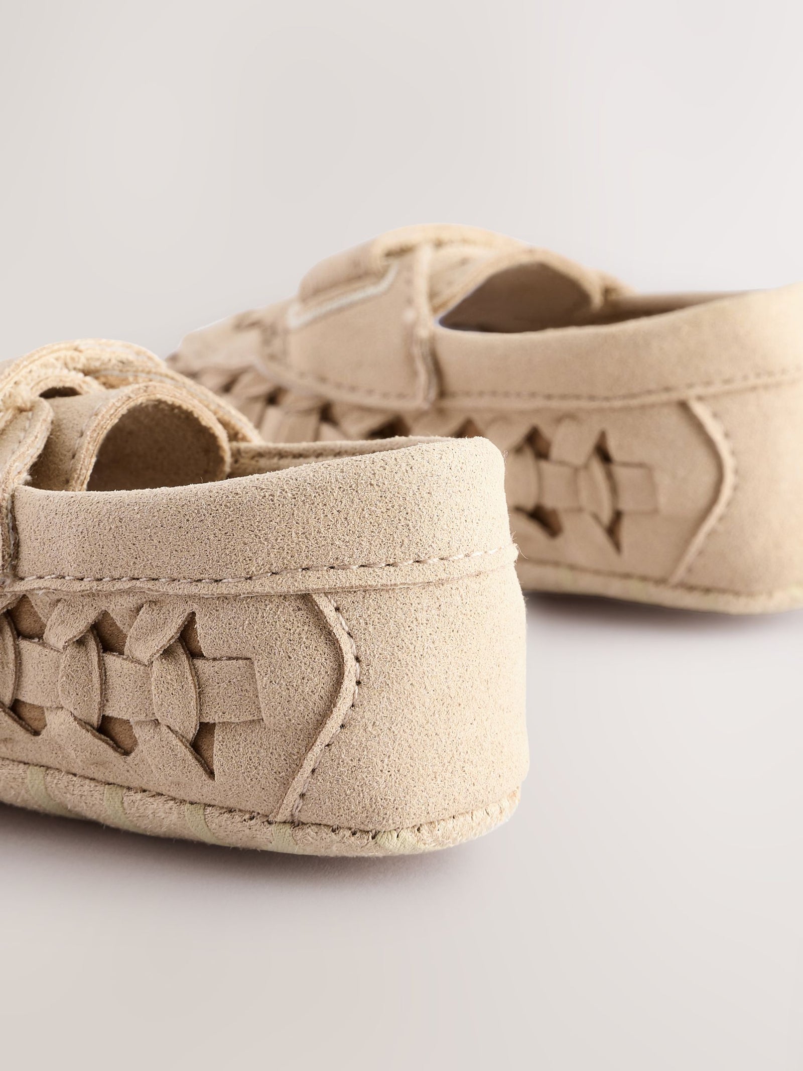 Neutral Touch Fastening Baby Woven Loafers (0-2mths)