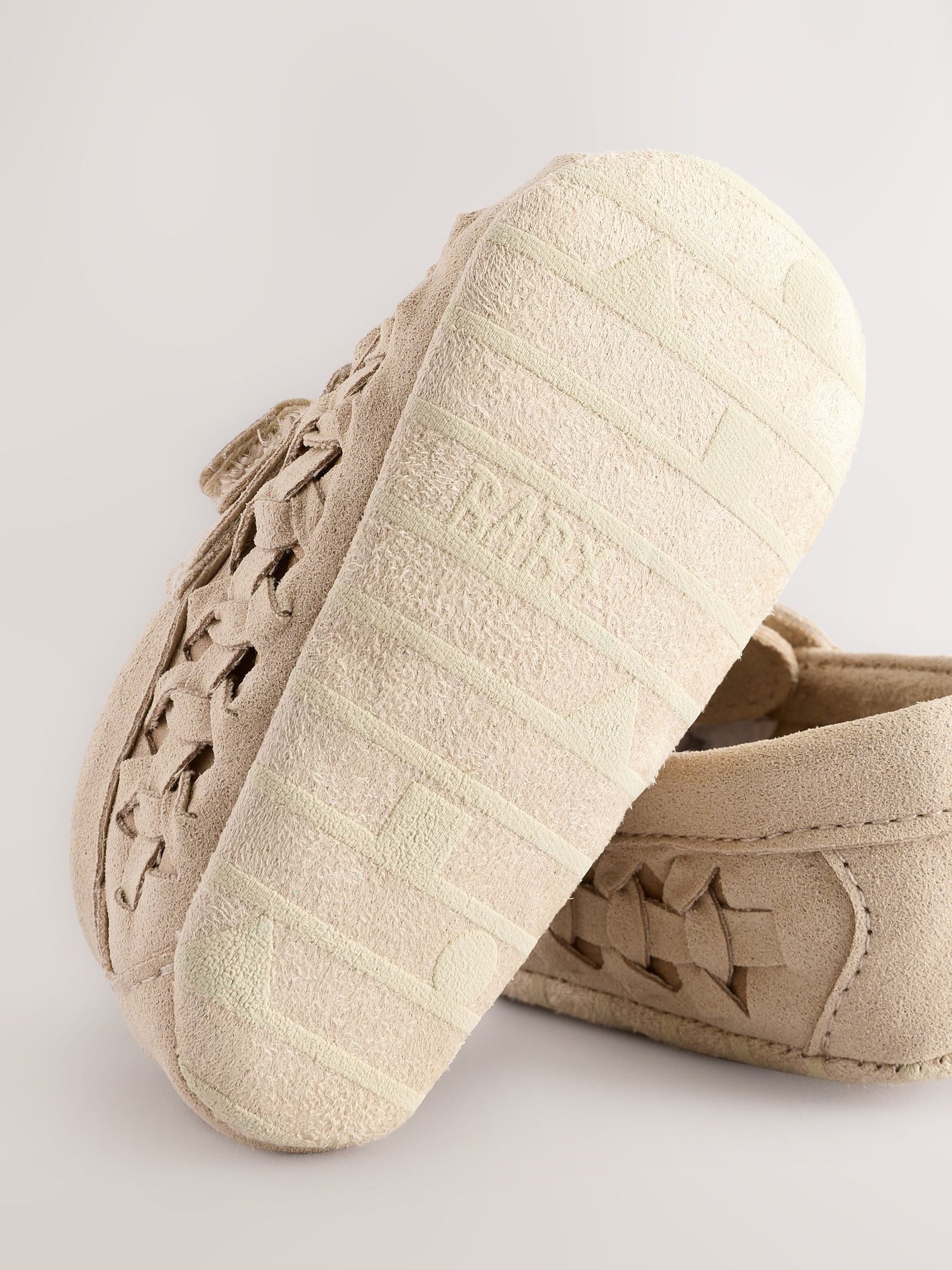 Neutral Touch Fastening Baby Woven Loafers (0-2mths)
