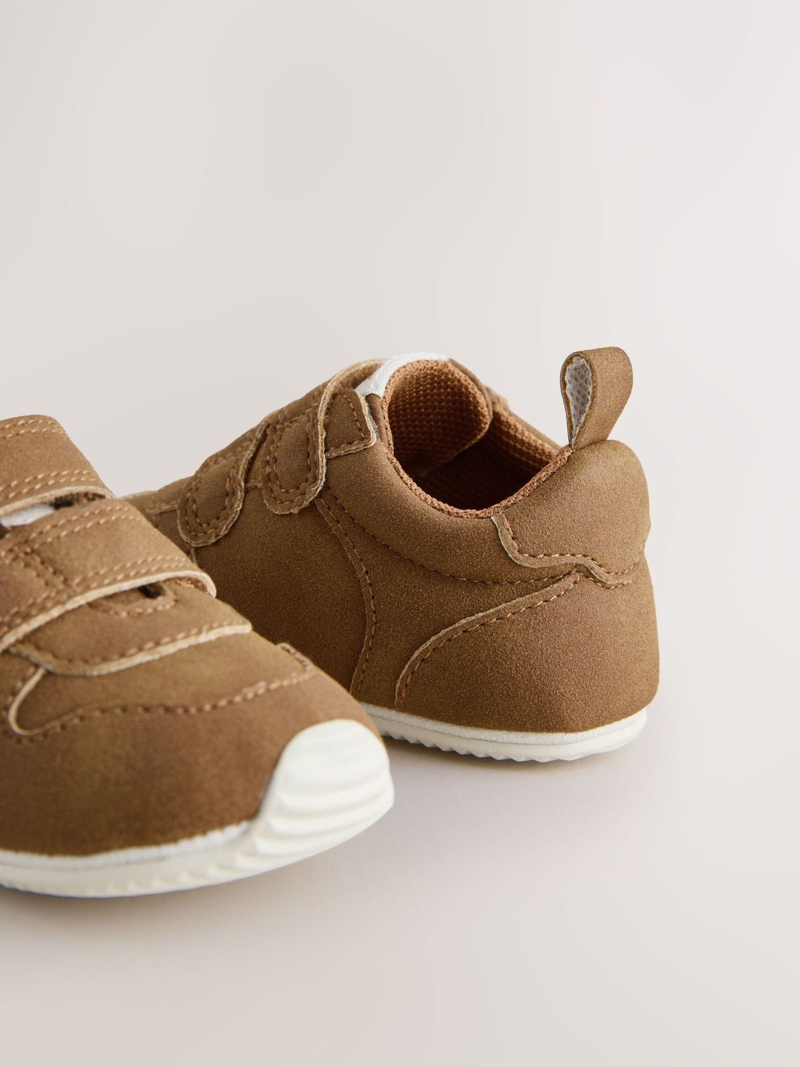 Tan Brown Baby Touch Fastening Trainers (0-2mths)