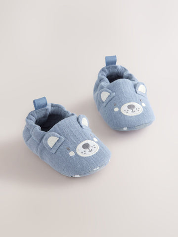 Blue Bear Slip-On Baby Shoes (0-18mths)
