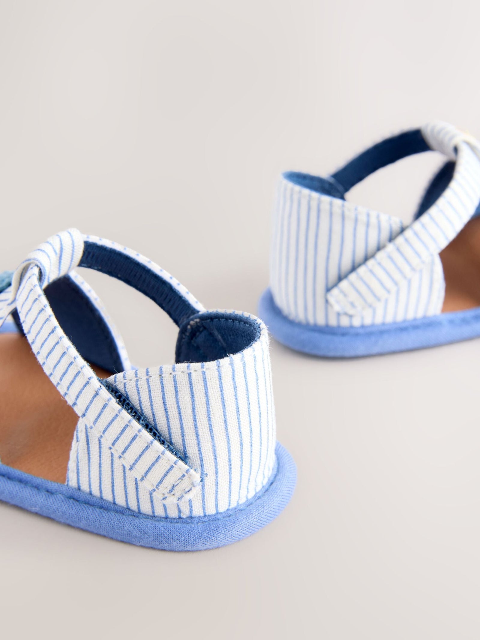 Navy Nautical Touch Fastening Baby Sandals
