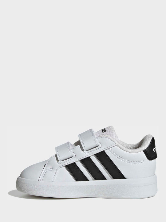 adidas White/Black Grand Court 3.0 Infant Trainers